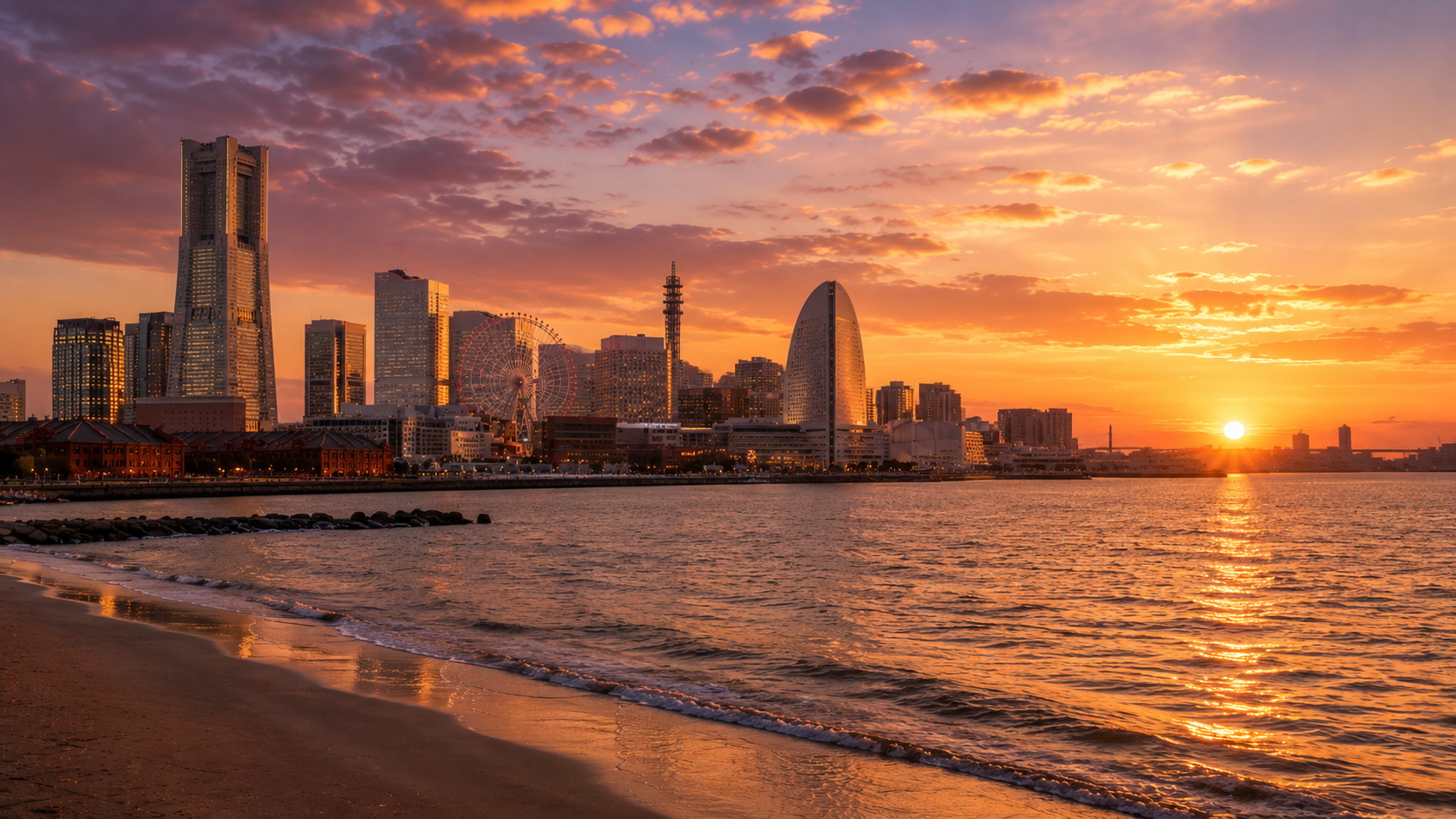 海边日落